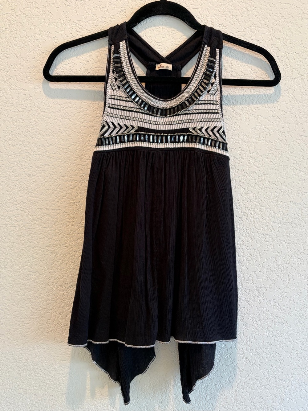 Hollister Black Ribbed Racerback Tank